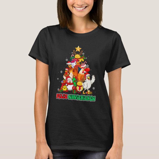 T-shirt Feliz Navichicken Feliz Navidad Christmas Chicken (Devant)