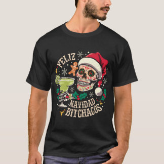 T-shirt Feliz Navidad Bitchachos Funny Ski Espagnol Merry