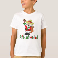 Feliz Navidad Cartoon Père Noël Sombrero Maracas
