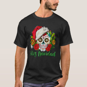 T-shirt Feliz Navidad Crâne à sucre Noël mexicain