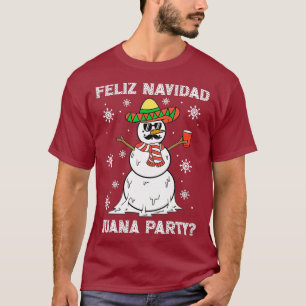 T-shirt Feliz Navidad Juana Cool de fête Cadeaux mexicain