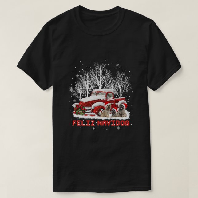 T-shirt Feliz Navidog Cairn Terrier Amoureux de les chiens (Design devant)
