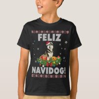 Feliz Navidog Chien sibérien Husky Chien laide Chr