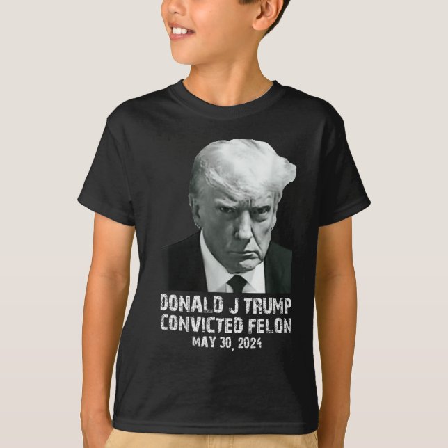 T-shirt Felon Donald Trump Coupable De Le Verrouiller Dans (Devant)