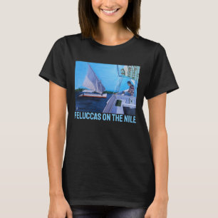 T-shirt Feluccas sur le Nil Peinture par Alfred Fox