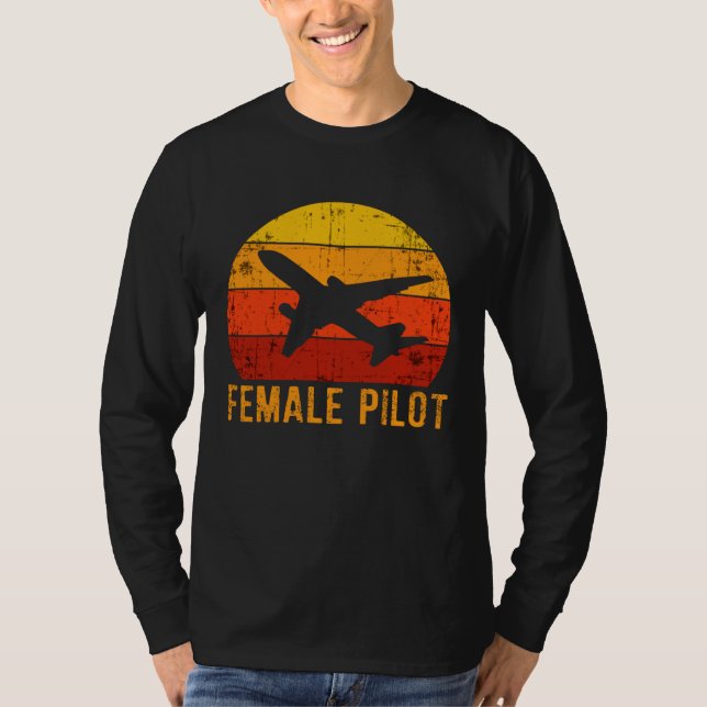 T-shirt Female Pilot Definition  Aviation  3 (Devant)