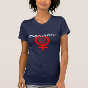 T-shirt femelle de sapeur-pompier