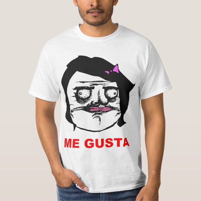 T-shirt Femelle noire je visage comique Meme de rage de (Devant)