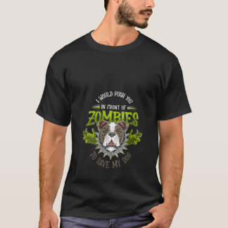 T-shirt Femen Chien ou moi vous poussions devant les Zombi