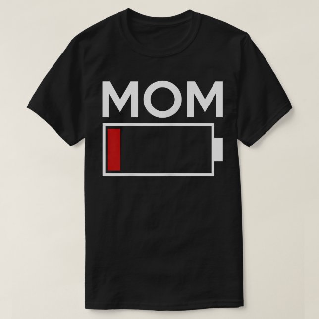 T-shirt Femen Maman Faible énergie de batterie  (Design devant)