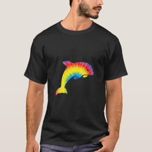 T-shirt Femen Tie Dye Dolphin arc-en-ciel Imprimer Beluga 