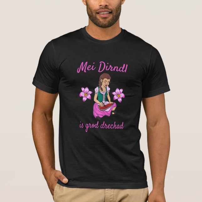 T-shirt Femens Dirndl Remplacement Mei Dirndl Est Grod Dre (Devant)