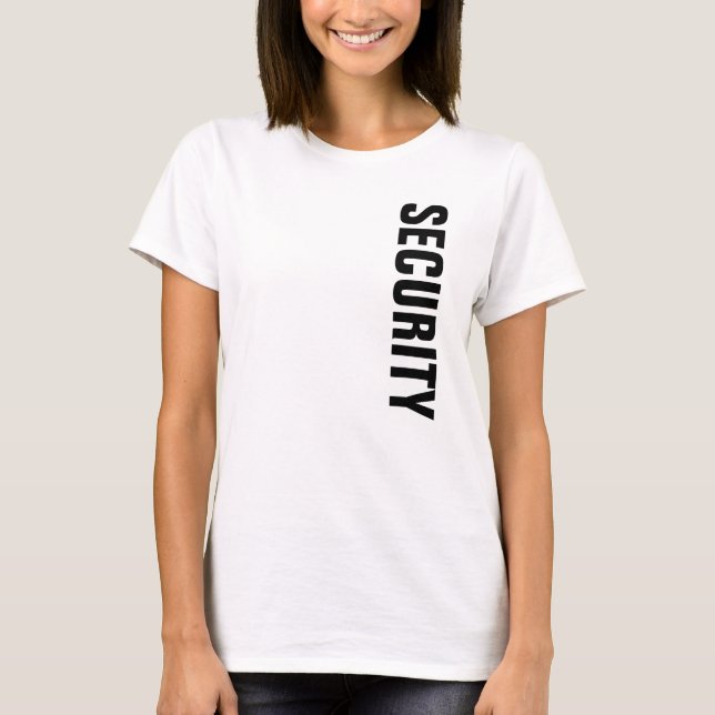 T-shirt Femens Security T Shirts Custom Logo Double Côté (Devant)