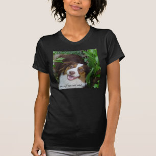 T-shirt féminin Aussie Tri Rouge souriant