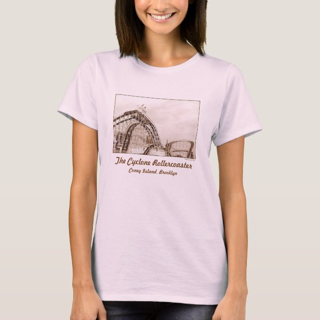 T-shirt féminin Cyclone Rollercoaster (Devant)
