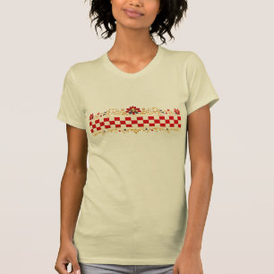 T-shirt féminin élégant à motif folklorique croate