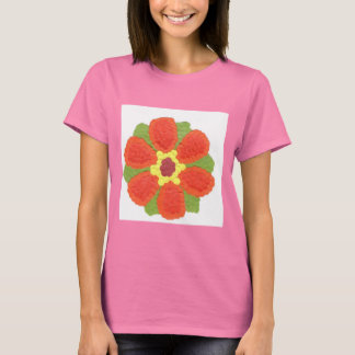 T-shirt féminin en fleur noire