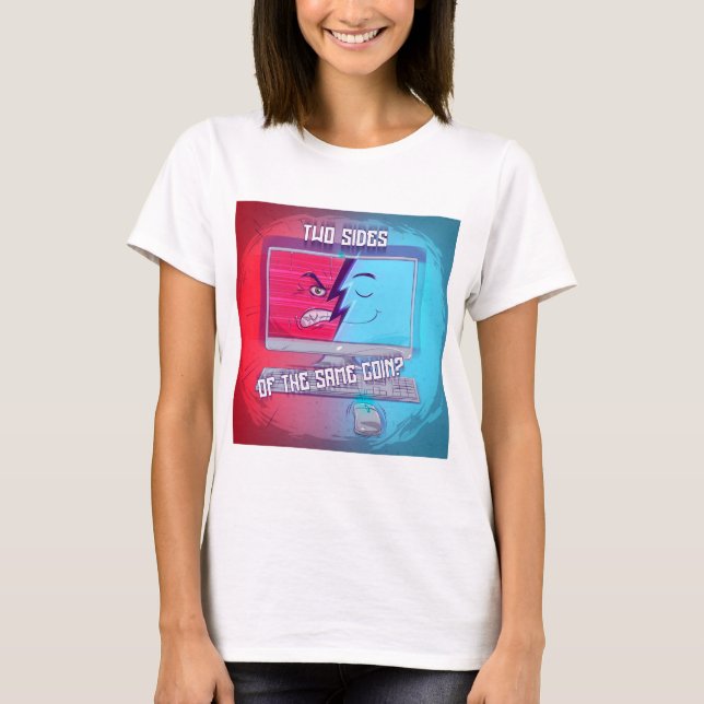 T-shirt féminin FIC "Deux côtés de la même pièce" (Devant)