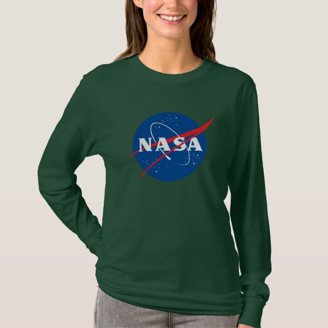 T-shirt féminin Iconic NASA (Aurora Green) (Devant)