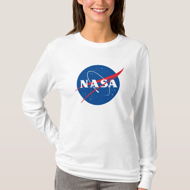 T-shirt féminin Iconic NASA (blanc fusées) (Devant)