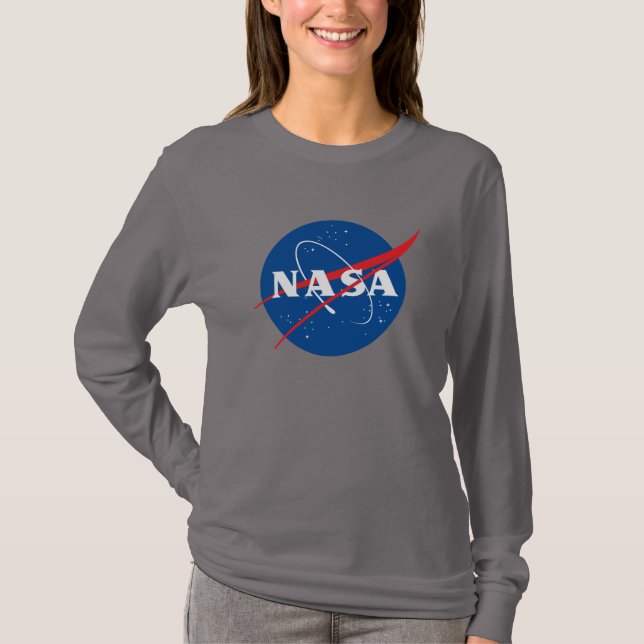 T-shirt féminin Iconic NASA (gris foncé) (Devant)