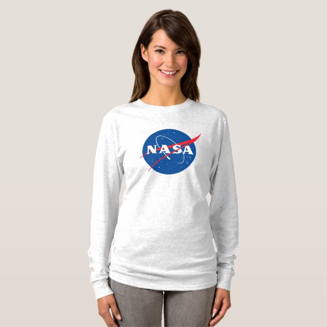 T-shirt féminin Iconic NASA (Mercury Grey) (Devant entier)