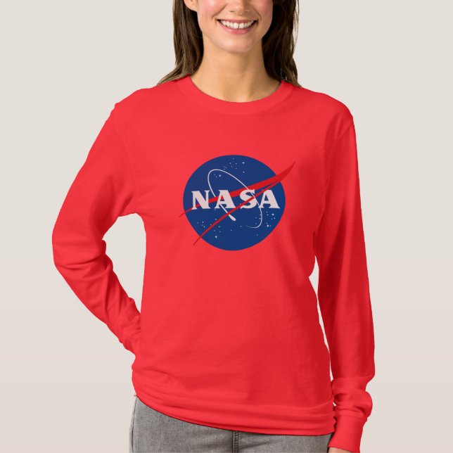 T-shirt féminin Iconic NASA (rouge comète) (Devant)