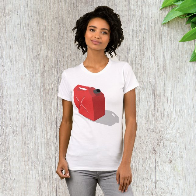 T-shirt féminin Jerrican rouge (Créateur téléchargé)
