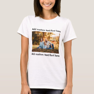 T-shirt féminin personnalisé avec design photo et