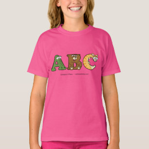 T-shirt féminin personnalisé par ordre alphabét