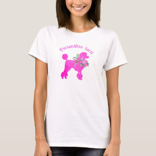 T-shirt féminin personnalisées à la poiche rose