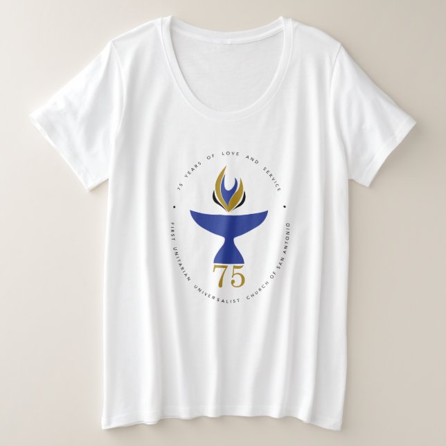 T-shirt féminin plus grand avec logo (Design devant)