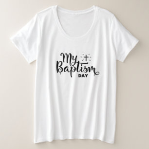 T-shirt féminin plus taille Baptême