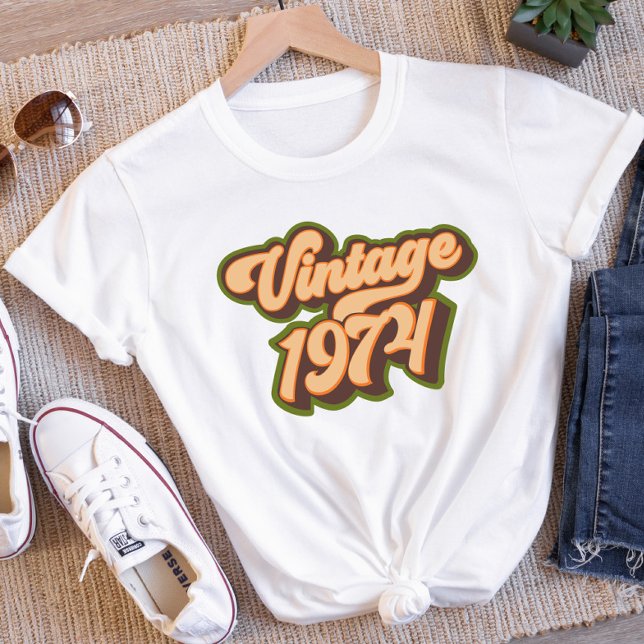 T-shirt féminin Retro Vintage 1974 (Créateur téléchargé)