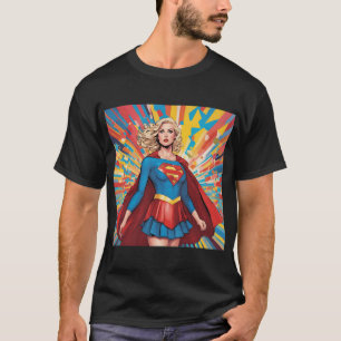 T-shirt féminin super-héros - Symbole du pouvoir e