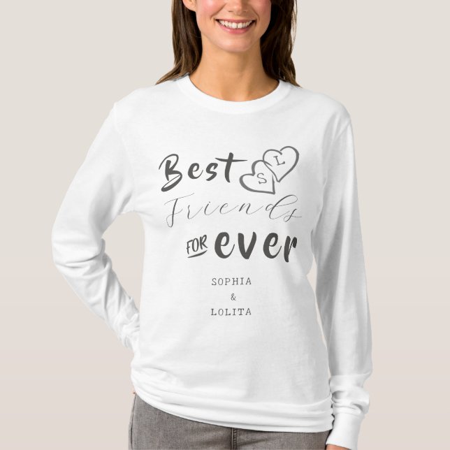 T-shirt féminin sur mesure Meilleurs amis pour tou (Devant)