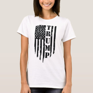 T-shirt féminin Trump American Flag