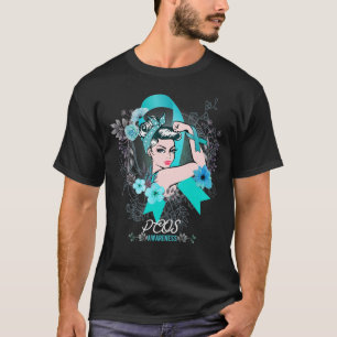 T-shirt féminin Turquoise de sensibilisation au SC