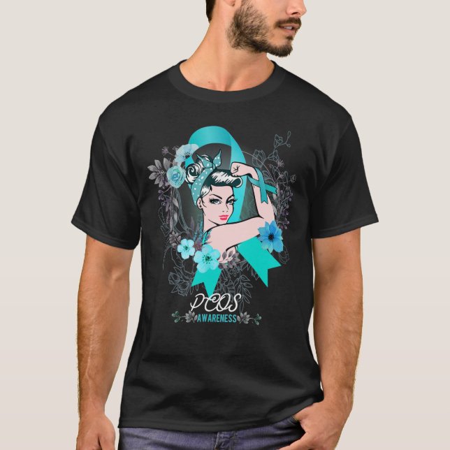 T-shirt féminin Turquoise de sensibilisation au SC (Devant)