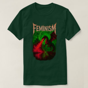 T-shirt Feminism Dragon Empowerment Féministe Gothique