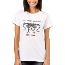 T-shirt féministe acharné de furie