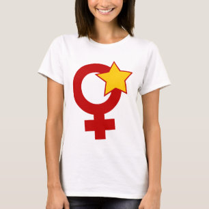 T-shirt Féministe rouge sur le bébé blanc - poupée