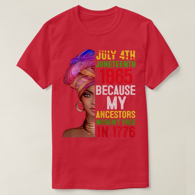 T-shirt Femme 1865 Jour de la Liberté Ancêtres pas F (Design devant)