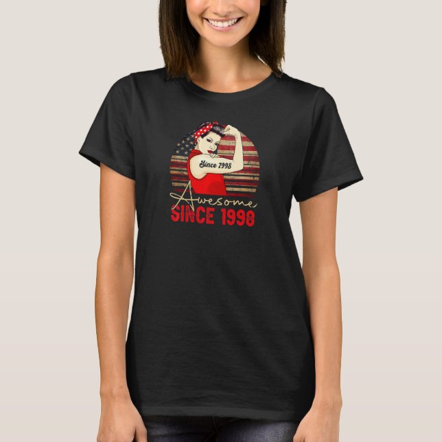 T-shirt Femme 25 ans Awesome depuis 1998 25e anniversaire (Devant)