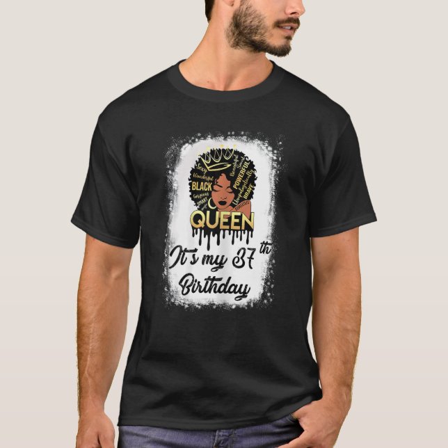 T-shirt Femme 37 ans Black Melanin Girl It's My Bir (Devant)