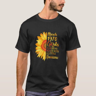 T-shirt Femme 52 Ans Née En Mars 1970 52ème Anniversaire