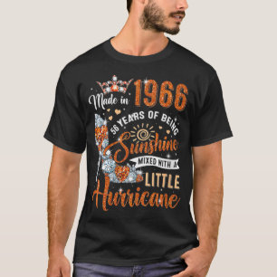 T-shirt Femme 56 Ans Fabriquée En 1966 Anniversaire Reine 