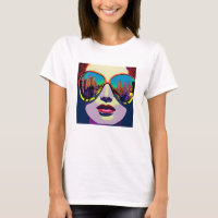 Femme Abstraite en lunettes de soleil avec réflexi