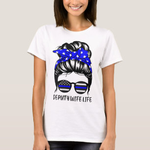 T-shirt Femme adjointe Vie Messy Bun Cheveux Drôle Femme a