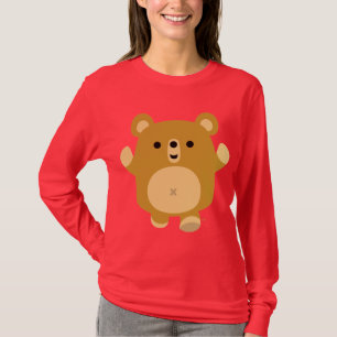 T-shirt femme adorable Cartoon Affectueux Ours
